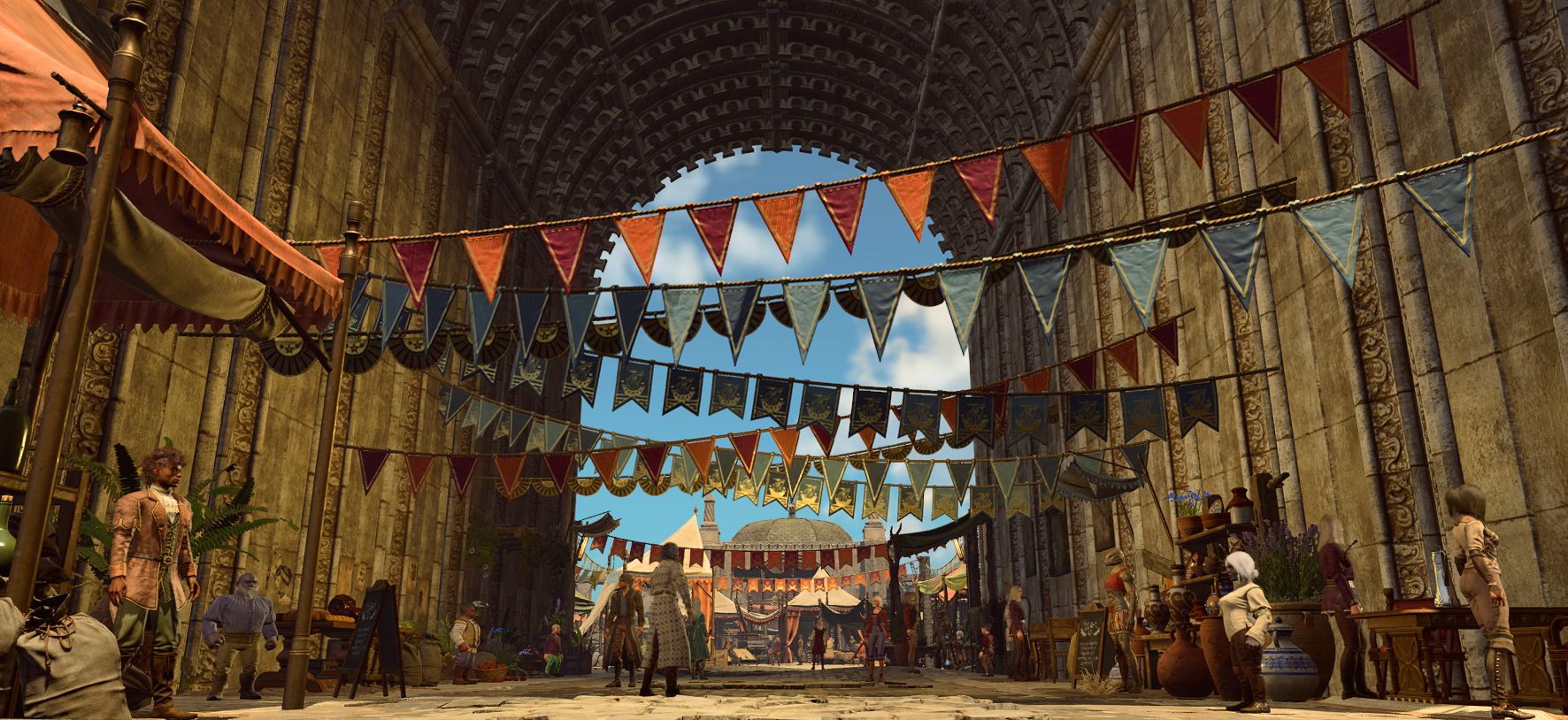 Under the arches of Waukeen's promenade